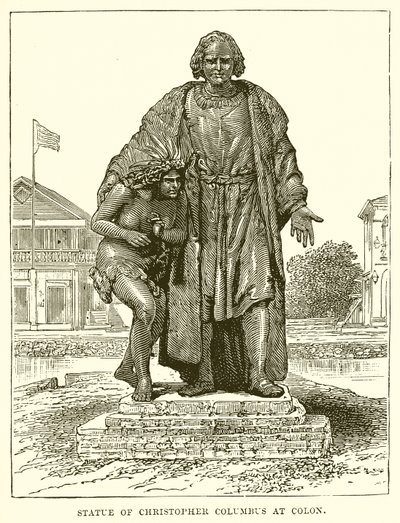 Statue of Christopher Columbus at Colon by English School