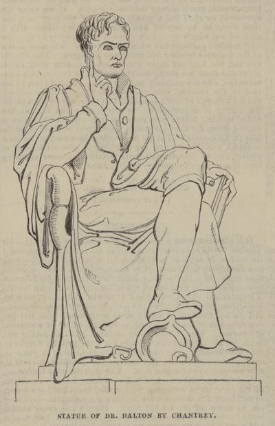 Statue of Dr Dalton by Chantrey by English School
