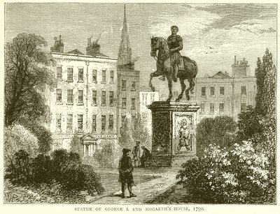 Statue of George I. and Hogarth