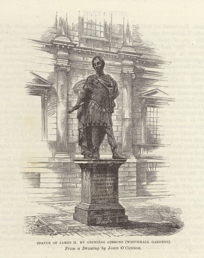 Statue of James II by Grinling Gibbons by English School