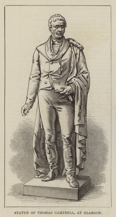 Statue of Thomas Campbell, at Glasgow by English School