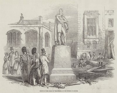 Statue of the Duke of Wellington, at the Tower of London by English School