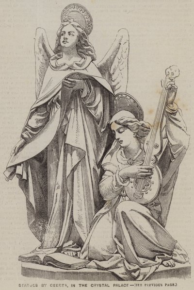 Statues by Geerts, in the Crystal Palace by English School