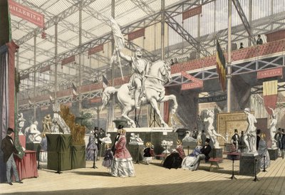 Statues in the Belgium section of the Great Exhibition of 1851, from Dickinson