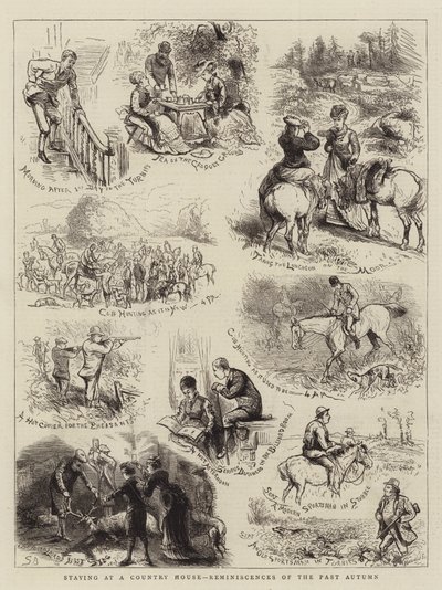 Staying at a Country House, Reminiscences of the Past Autumn by English School