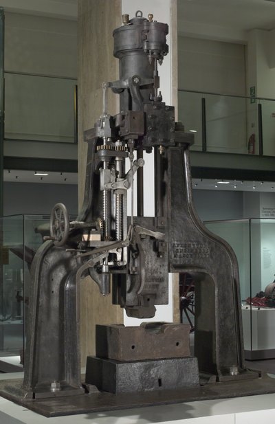 Steam hammer devised by James Nasmyth (1808-90) c.1850 by English School