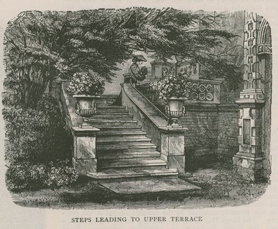 Steps Leading to Upper Terrace, Holland House by English School