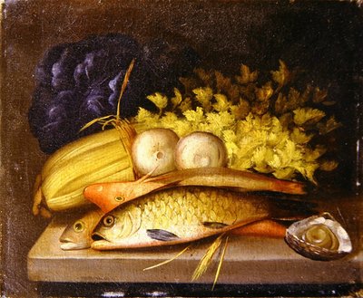 Still life of fish, c.1840 by English School