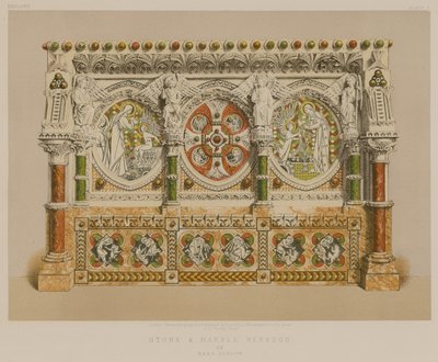 Stone and Marble Reredos by Earp, London by English School