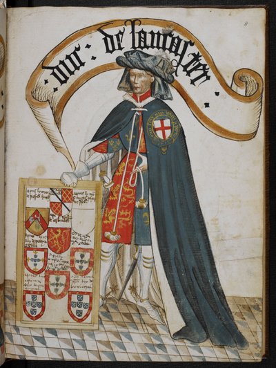 Portrait of Henry, Duke of Lancaster, a Knight Founder of the Order of the Garter, illustration from 