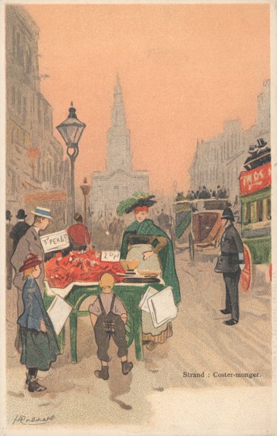 Strand, London, coster-monger by English School