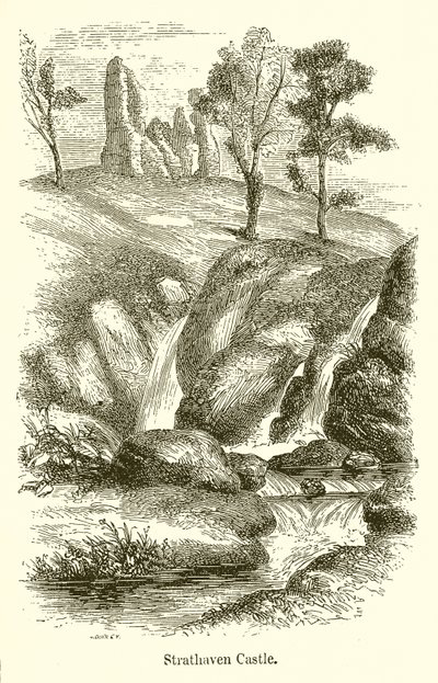 Strathaven Castle by English School