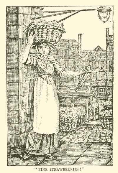 Strawberry seller by English School