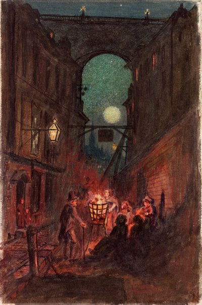 Street Scene, Newcastle upon Tyne by English School