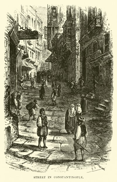Street in Constantinople by English School