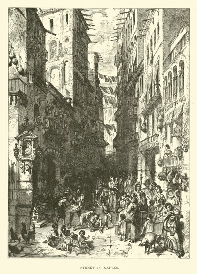 Street in Naples by English School