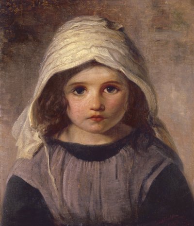 Study of a Girl in a Bonnet, 1890 by English School