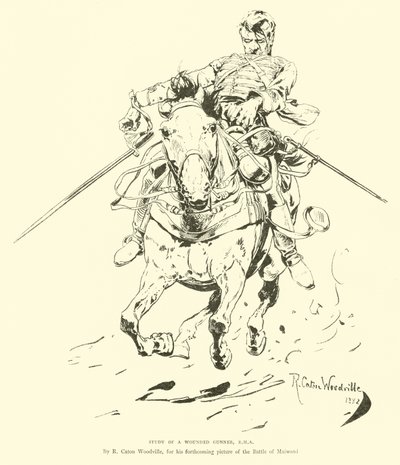 Study of a Wounded Gunner, RHA by English School