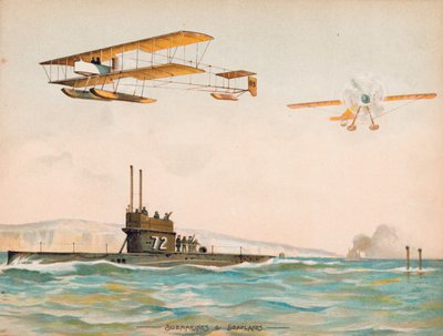 Submarines and seaplanes by English School