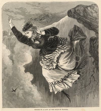 Suicide of a Lady at the Falls of Niagara by English School