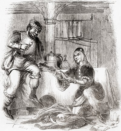Sumpnour and Pardoner, from Old England: A Pictorial Museum, pub. 1847 by English School