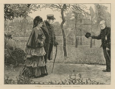 Sunday evening in Chelsea Hospital garden by English School