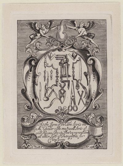 Mr Gronier Surgical Instrument Maker, trade card by English School