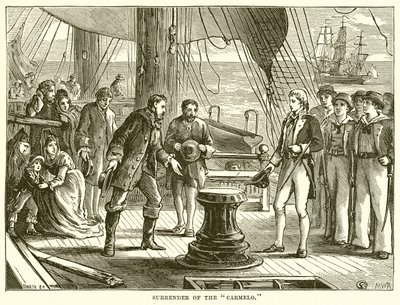 Surrender of the Carmelo by English School
