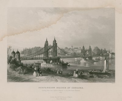 Suspension Bridge at Chelsea, Leading Near Chelsea Hospital to the New Park, Battersea by English School
