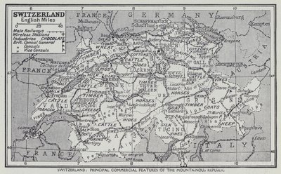 Switzerland, Principal Commercial Features of the Mountainous Republic by English School