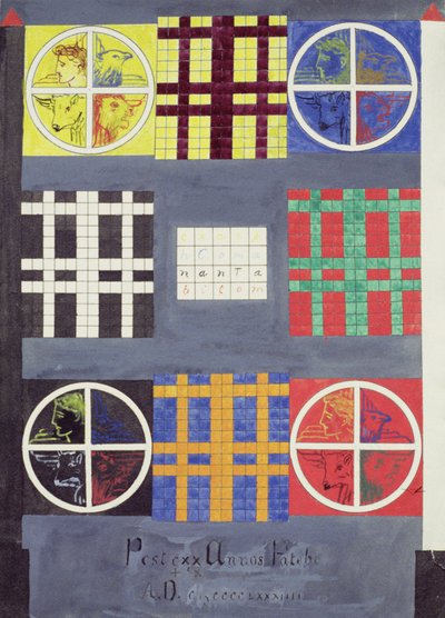 Symbolic designs on the door of the vault of the Adepts, c.1894 by English School