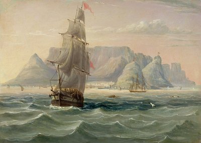 Table Mountain, Cape Town, from the Sea by English School