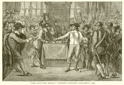 Take away that Bauble! Cromwell dissolving Parliament, 1654 by English School