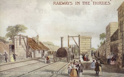 Taking water at Parkside Station by English School