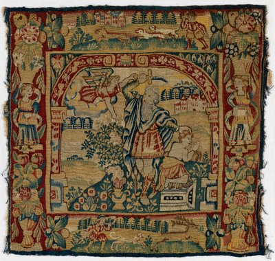 Tapestry panel depicting The Sacrifice of Isaac by English School