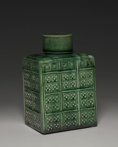 Tea Caddy with Lid, Staffordshire Factory by English School