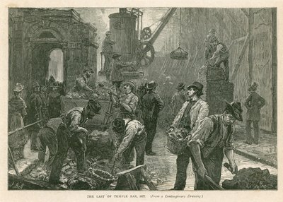 Temple Bar, London, Demolition, 1877 by English School