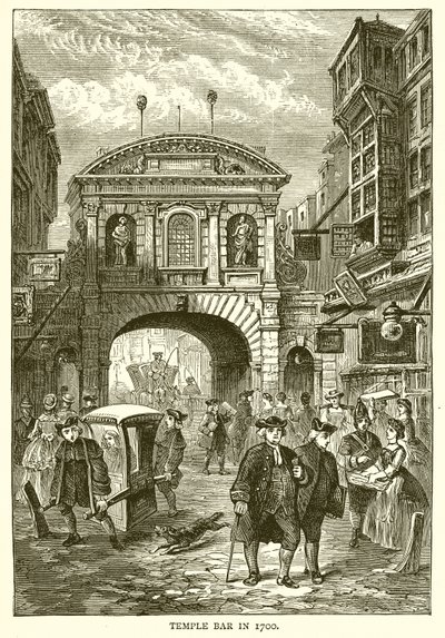 Temple Bar in 1700 by English School