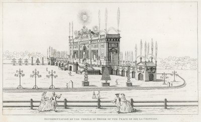 Temple in honour of the Peace of Aix-la-Chapelle 1749 by English School