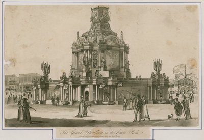Temple of Concord Erected for the Peace of 1814 by English School