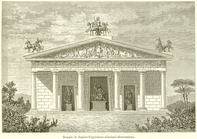 Temple of Jupiter Capitolinus (Caninas Restoration) by English School