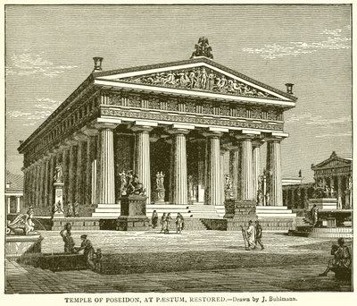 Temple of Poseidon at Paestum, Restored by English School