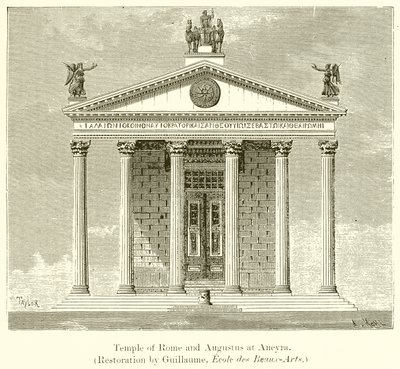 Temple of Rome and Augustus at Ancyra by English School