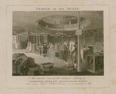 Temple of the Muses, Lackington Allen & Co, Finsbury Square by English School