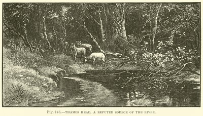 Thames Head, a Reputed Source of the River by English School