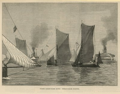 Thames Sailing Barge Match by English School