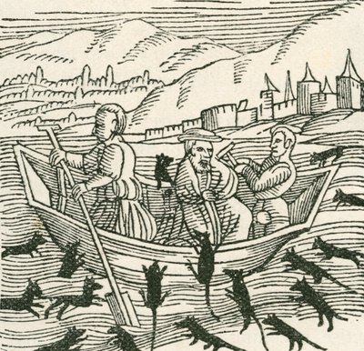 The 10th Century Folk Tale of Hatto, Who Was the Archbishop of Mainz, and What Happened in the Mouse Tower (Illustration from The Strand Magazine, 1897) by English School