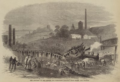 The Accident on the Oxford and Worcester Railway, near Round Oak Station by English School