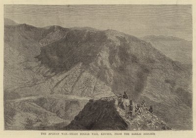 The Afghan War, Shadi Bogiar Pass, Khyber, from the Sarkai Heights by English School