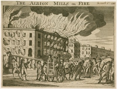 The Albion Mills on Fire by English School
